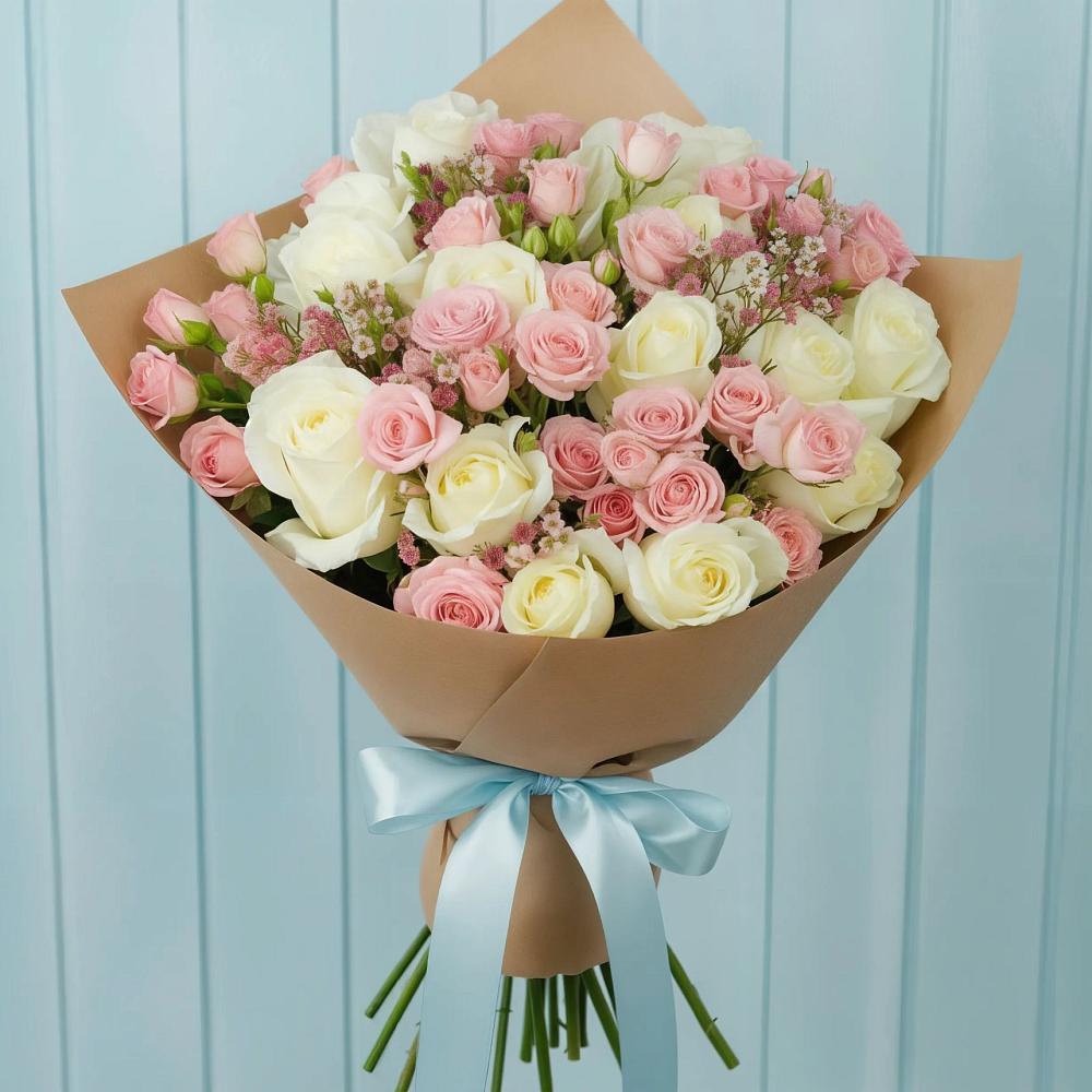 Букет цветов из: Розы в Кочубеевском