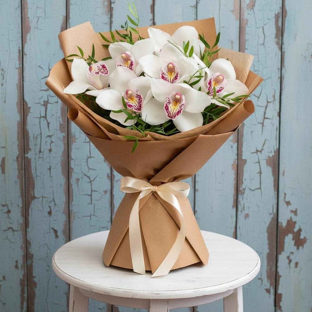 Букет цветов из: Орхидеи и Розы в Кочубеевском