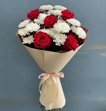 Букет цветов из:  Розы и Хризантемы в Кочубеевском