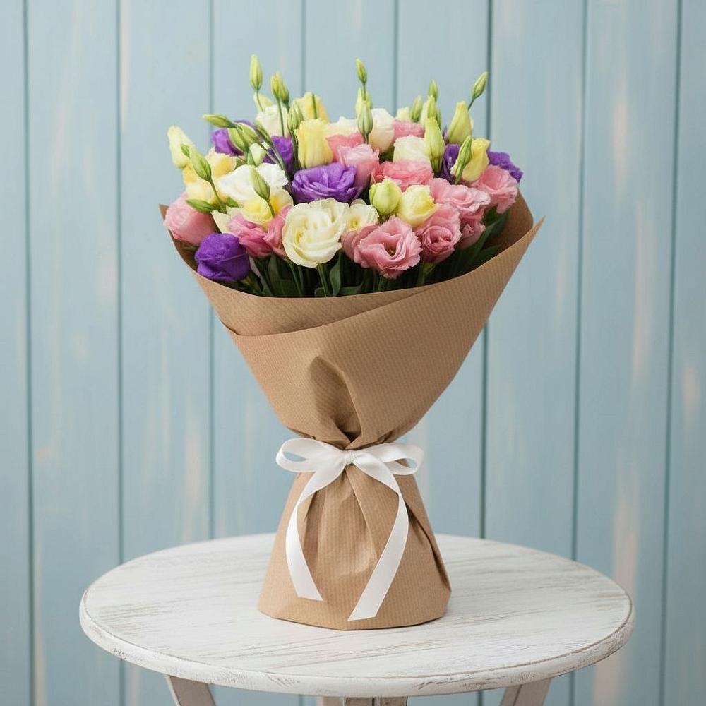 Букет цветов из: Лизиантусы в Кочубеевском