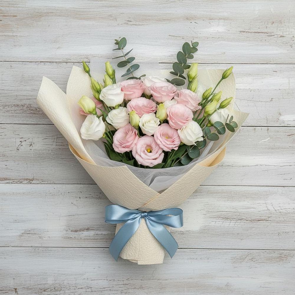 Букет цветов из: Лизиантусы в Кочубеевском